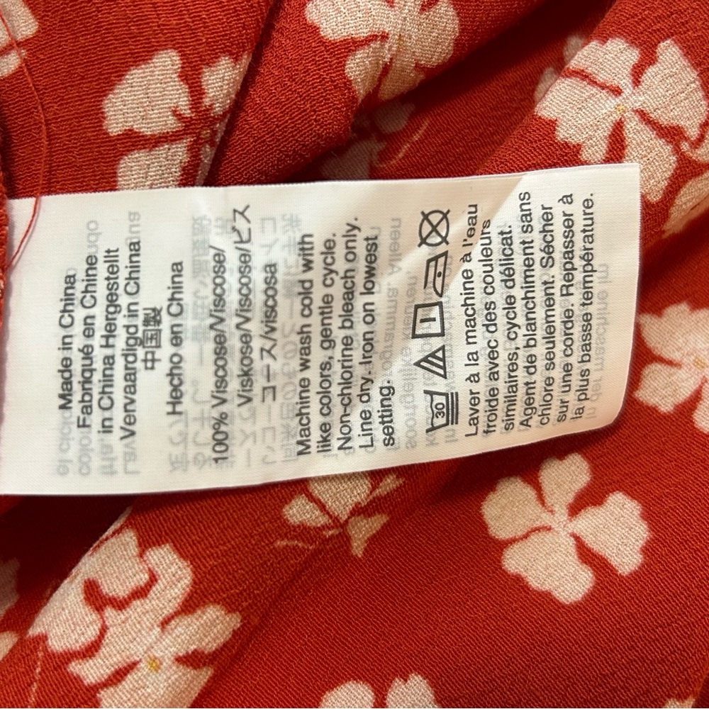 NWT Madewell Button-Front Retro in Happy Hibiscus Dress sz 16 Indie Coquette - Picture 11 of 16